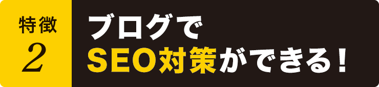 ブログでSEO対策ができる! ブログでSEO対策ができる!